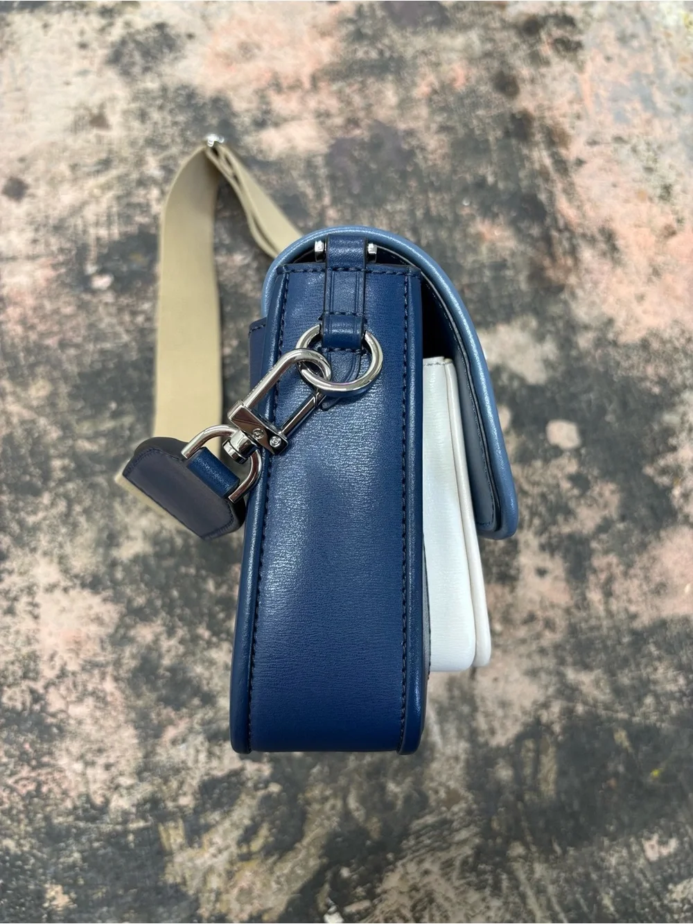 Michael Kors Bradshaw Medium Colorblock Leather Messenger Bag